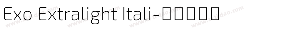 Exo Extralight Itali字体转换